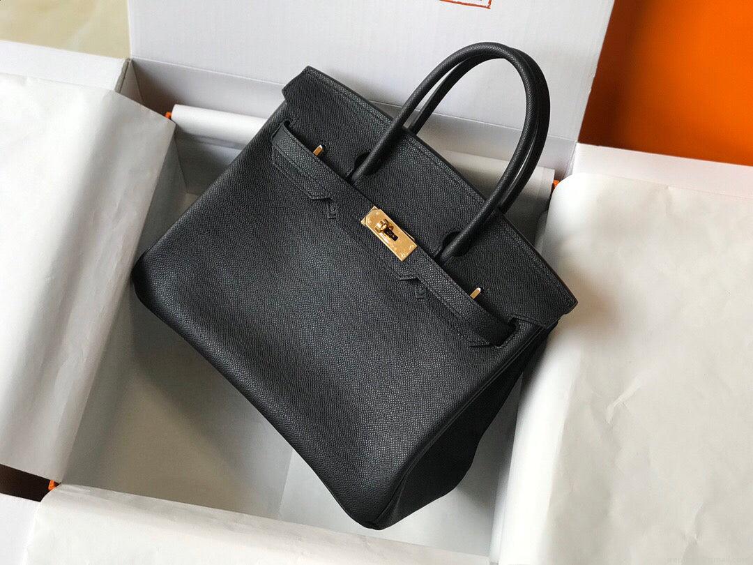 Hermes Birkin Designer Tote Bag Epsom Leather 28353 Black