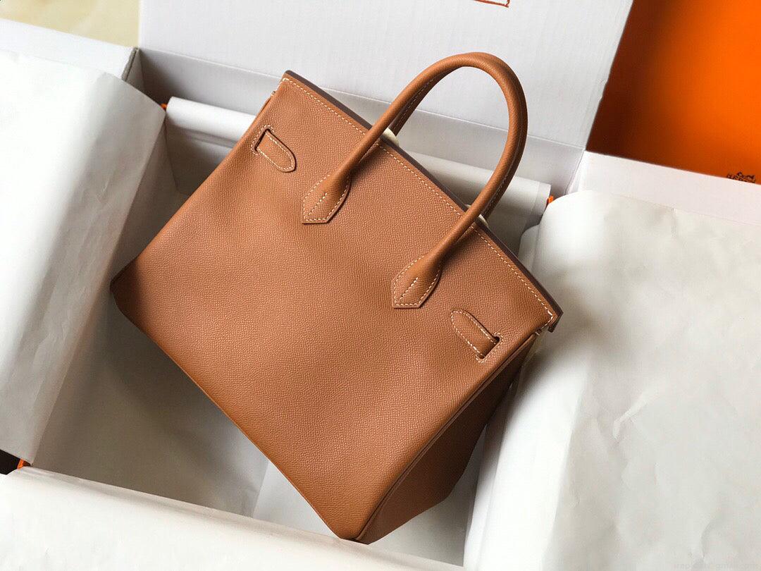 Hermes Birkin Designer Tote Bag Epsom Leather 28356 Brown