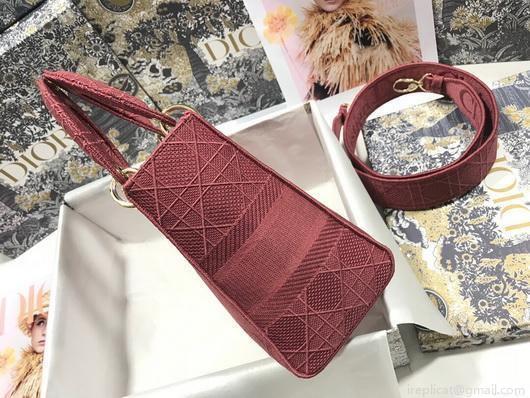 Dior M0565 Lady Dior Medium Tote Bag M950 Red