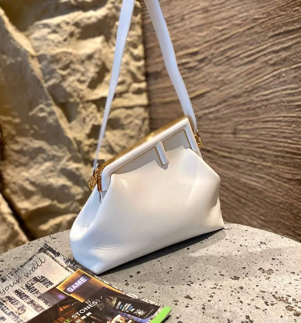 Fendi 8BP127 FENDI FIRST Medium White leather bag