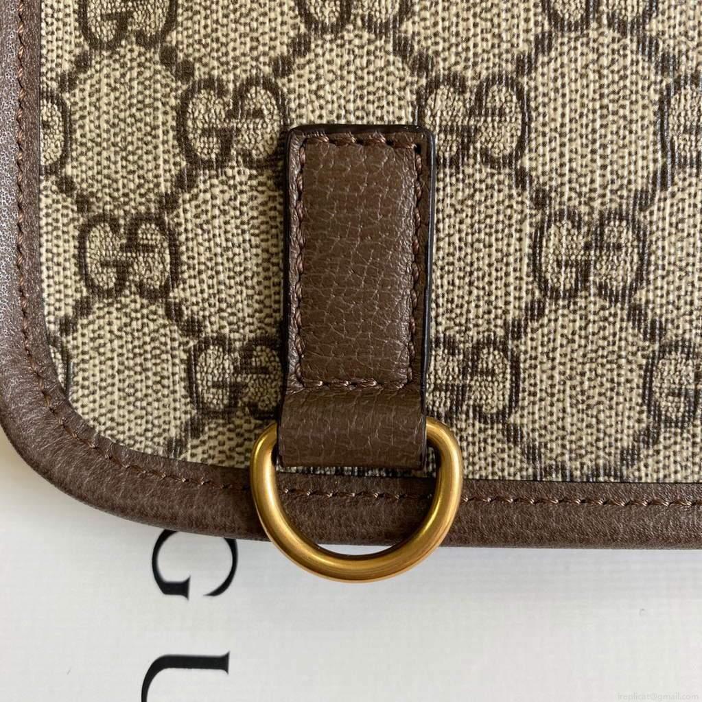 Gucci 489617 Neo Vintage GG Supreme Belt Bag Brown