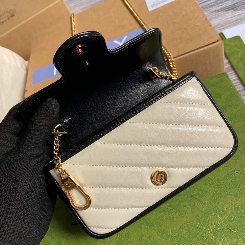 Gucci Online Exclusive GG Marmont mini bag Gucci 574969 Beige and Yellow
