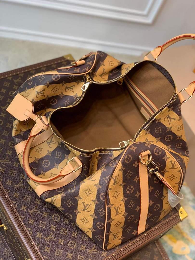 LV M40567 Louis Vuitton Keepall Bandouliere 50 Monogram Canvas Yellow