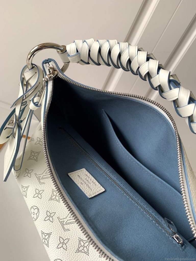 LV M56084 Louis Vuitton M56073 Beaubourg Hobo MM Mahina White