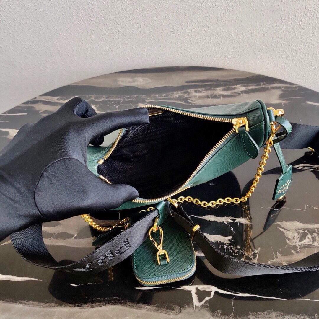 Prada 1BH204 Prada Re-Edition 2005 Saffiano leather Bag in Dark Green