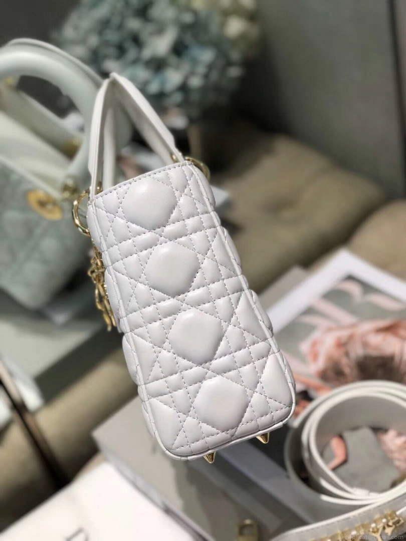 Dior Small Lady My ABCDior Bag Lambskin M0538 White