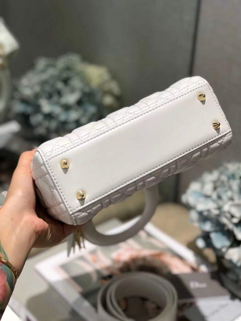 Dior Small Lady My ABCDior Bag Lambskin M0538 White