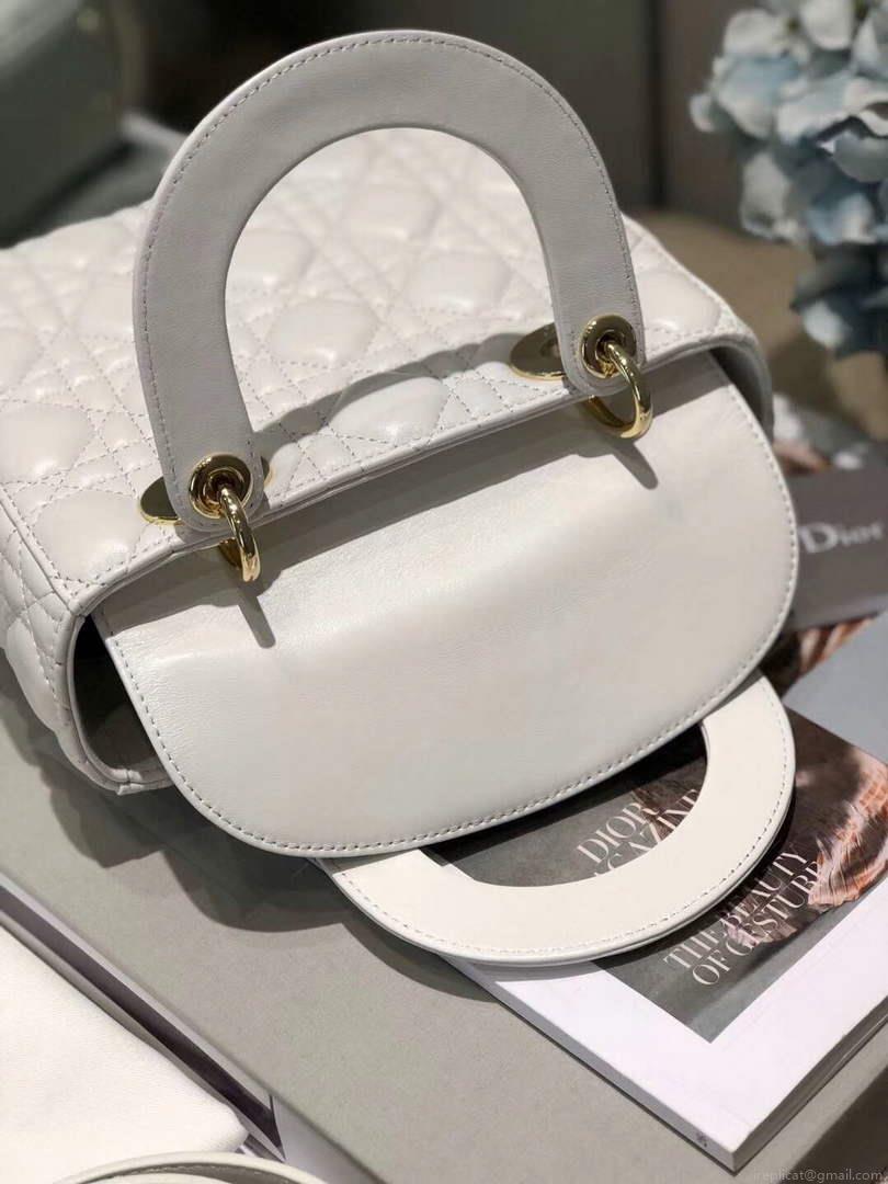 Dior Small Lady My ABCDior Bag Lambskin M0538 White