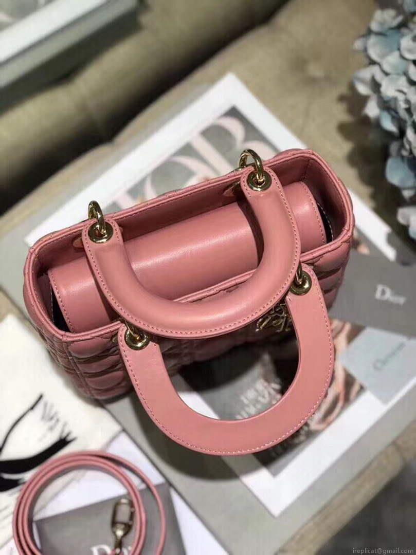 Dior Small Lady My ABCDior Bag Lambskin M0538 Pink
