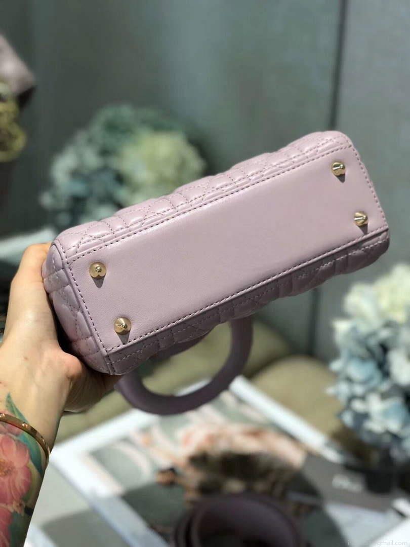 Dior Small Lady My ABCDior Bag Lambskin M0538 Light Purple