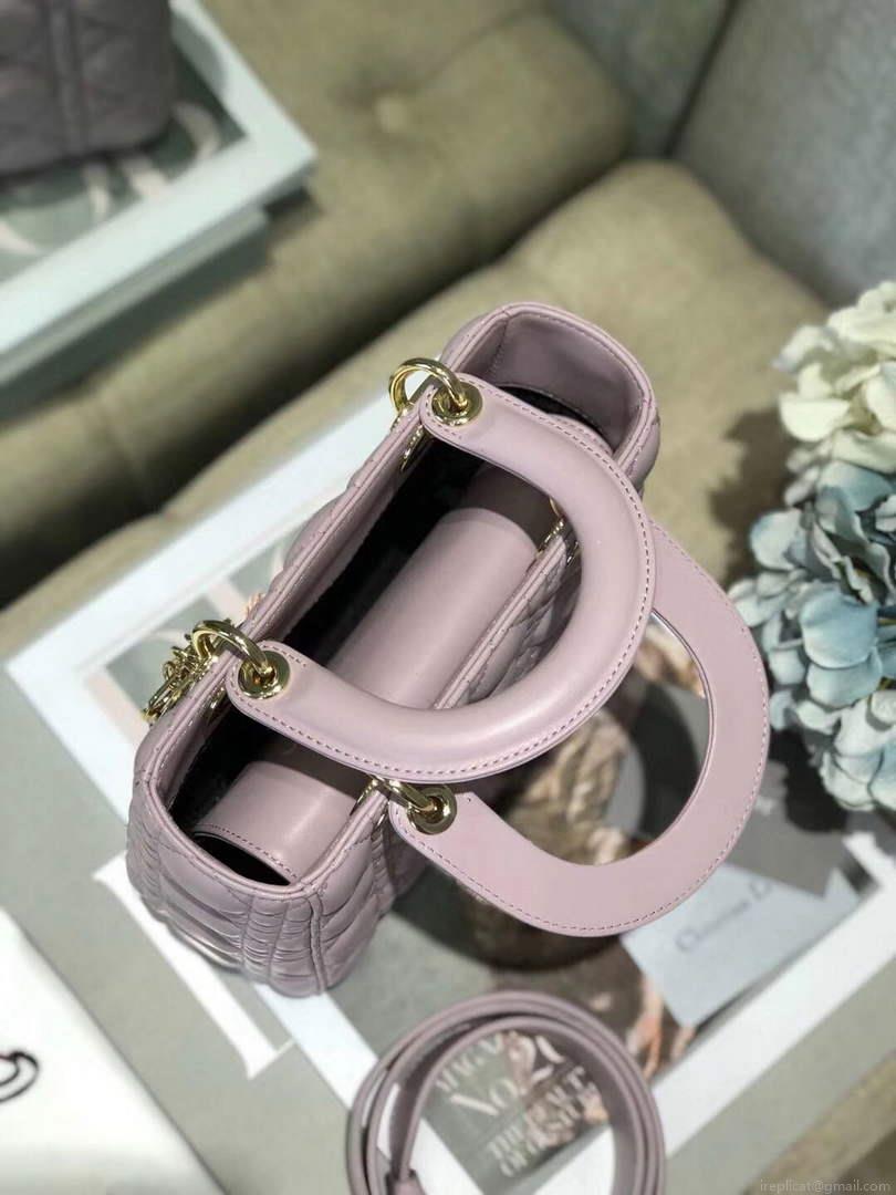 Dior Small Lady My ABCDior Bag Lambskin M0538 Light Purple