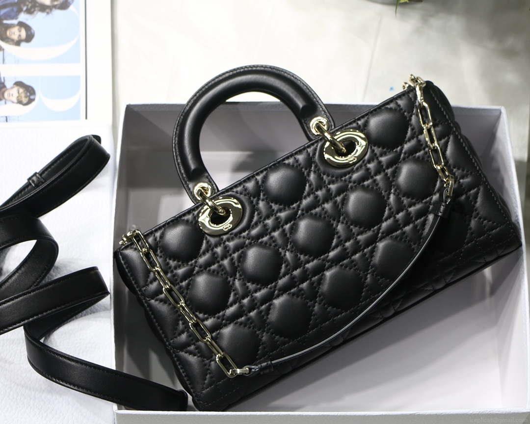 Dior M0540 Medium Lady D-Joy Bag Black Cannage Lambskin With Heart Motif