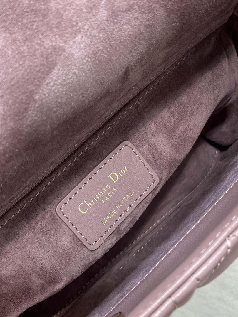Dior M0538 Small Lady My ABCDior Bag Peony pink Cannage Lambskin