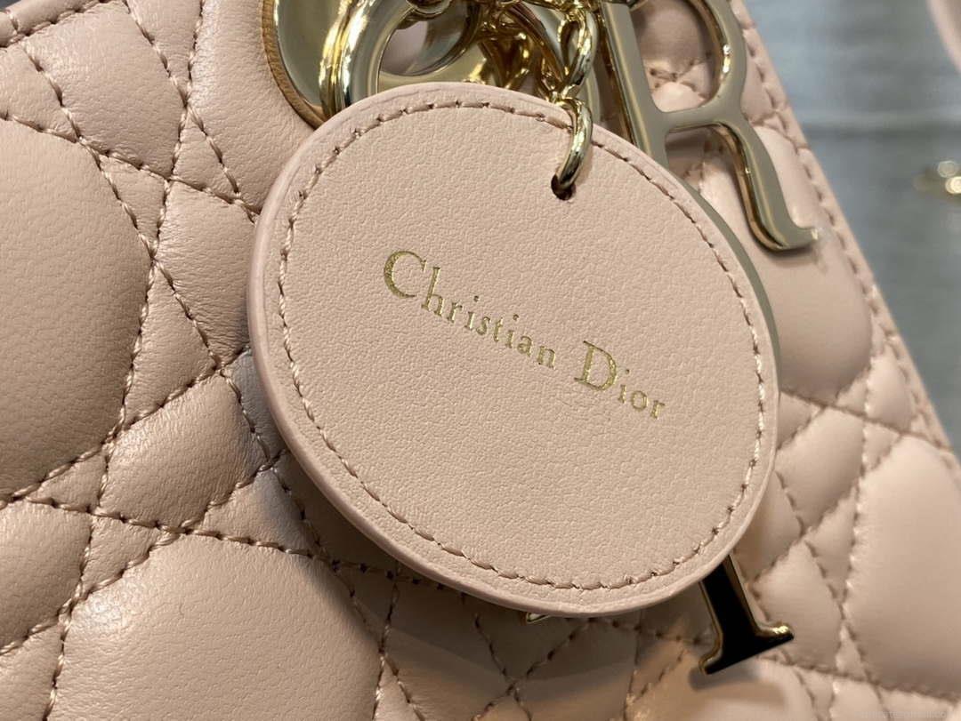 Dior M0538 Small Lady My ABCDior Bag Light pink Cannage Lambskin