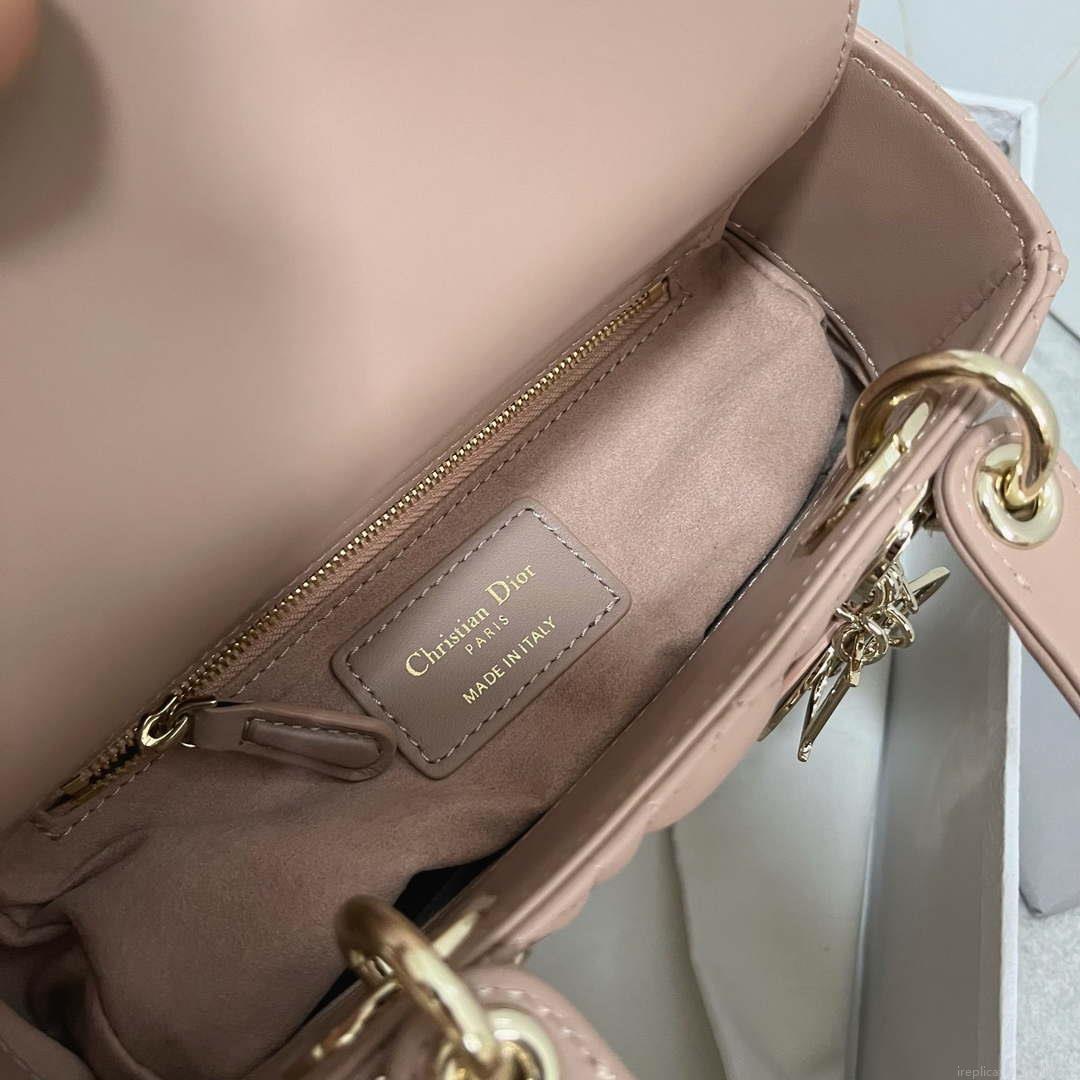 Dior M0538 Small Lady My ABCDior Bag Warm Taupe Cannage Lambskin