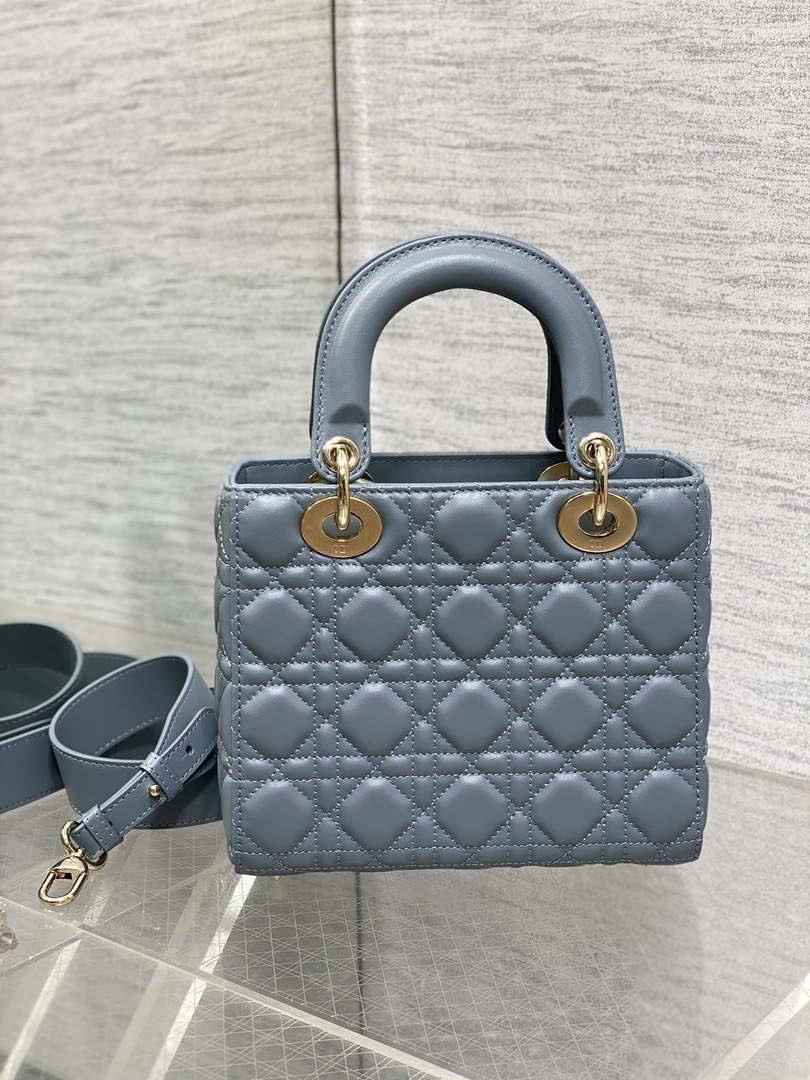 Dior M0538 Small Lady My ABCDior Bag haze blue Cannage Lambskin