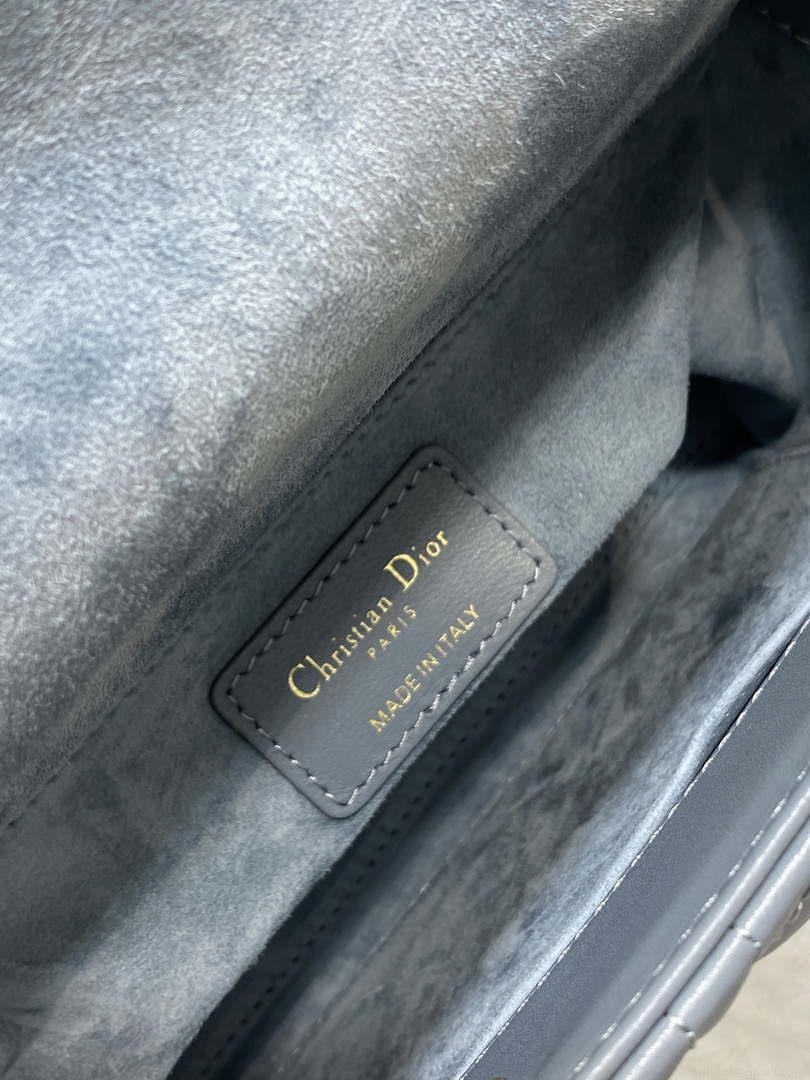Dior M0538 Small Lady My ABCDior Bag haze blue Cannage Lambskin