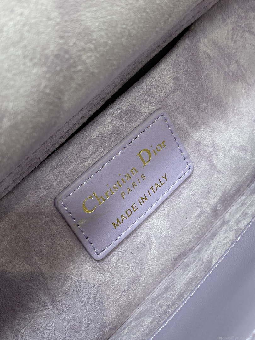 Dior M0540 Medium Lady D-Joy Bag Purple Cannage Lambskin