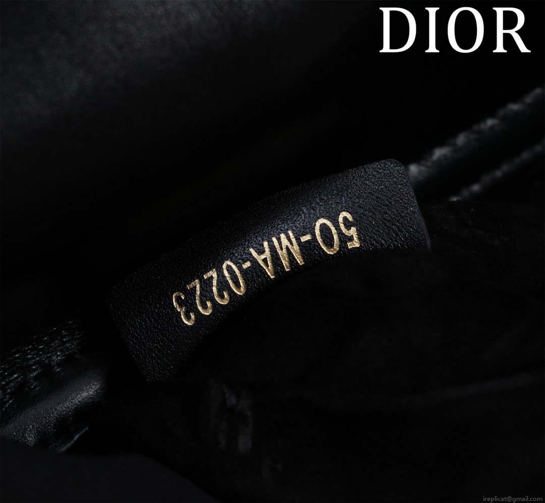 Dior M0540 Medium Lady D-Joy Bag Black Cannage Lambskin with Gold-Finish Sun Studs