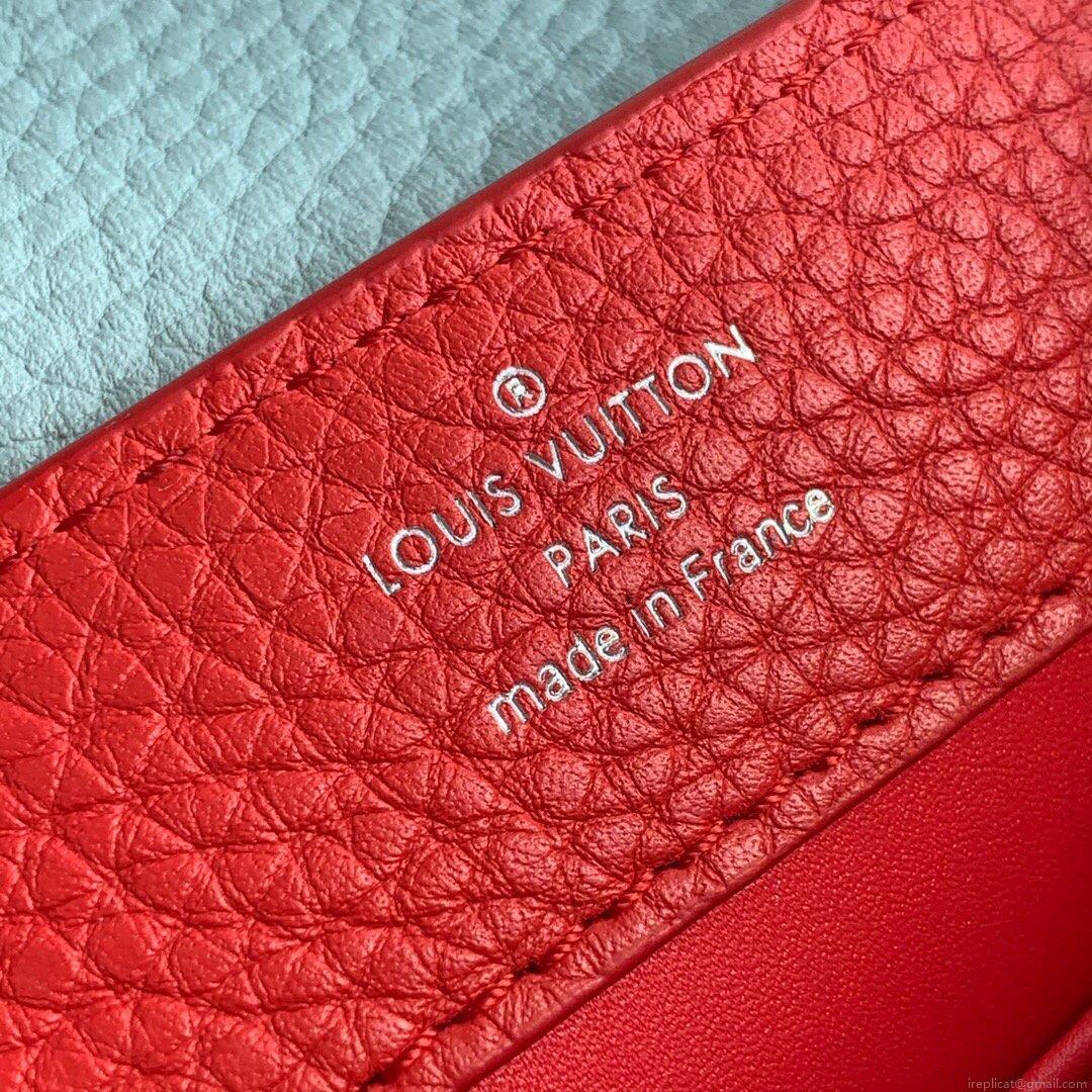LV M57520 Louis Vuitton Capucines Mini M57521 Bag Red Blue