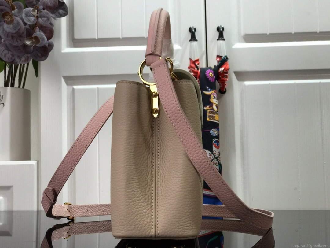 LV N98387 Louis Vuitton Capucines BB Handbag Gray Pink