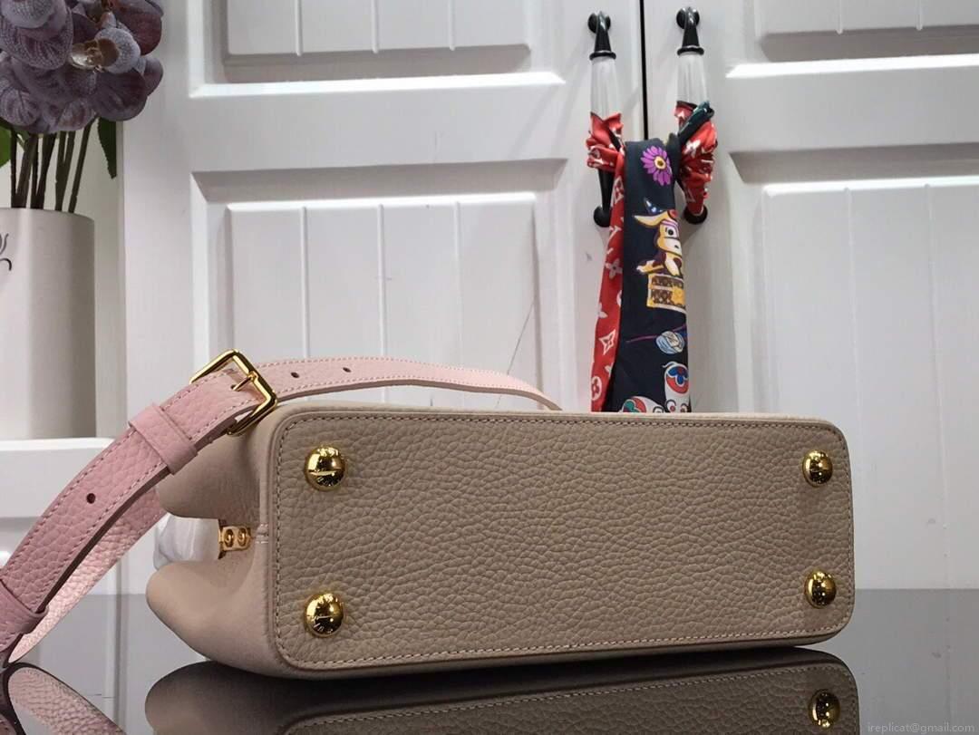 LV N98387 Louis Vuitton Capucines BB Handbag Gray Pink