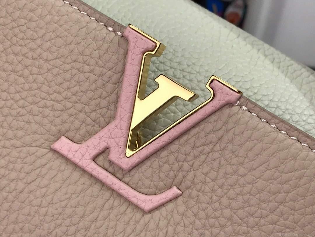 LV N98387 Louis Vuitton Capucines BB Handbag Gray Pink