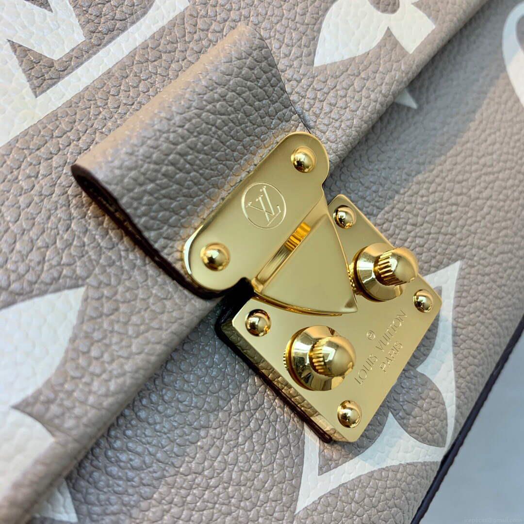 LV M46041 Louis Vuitton Madeleine MM Handbag Embossed Grained Cowhide Leather