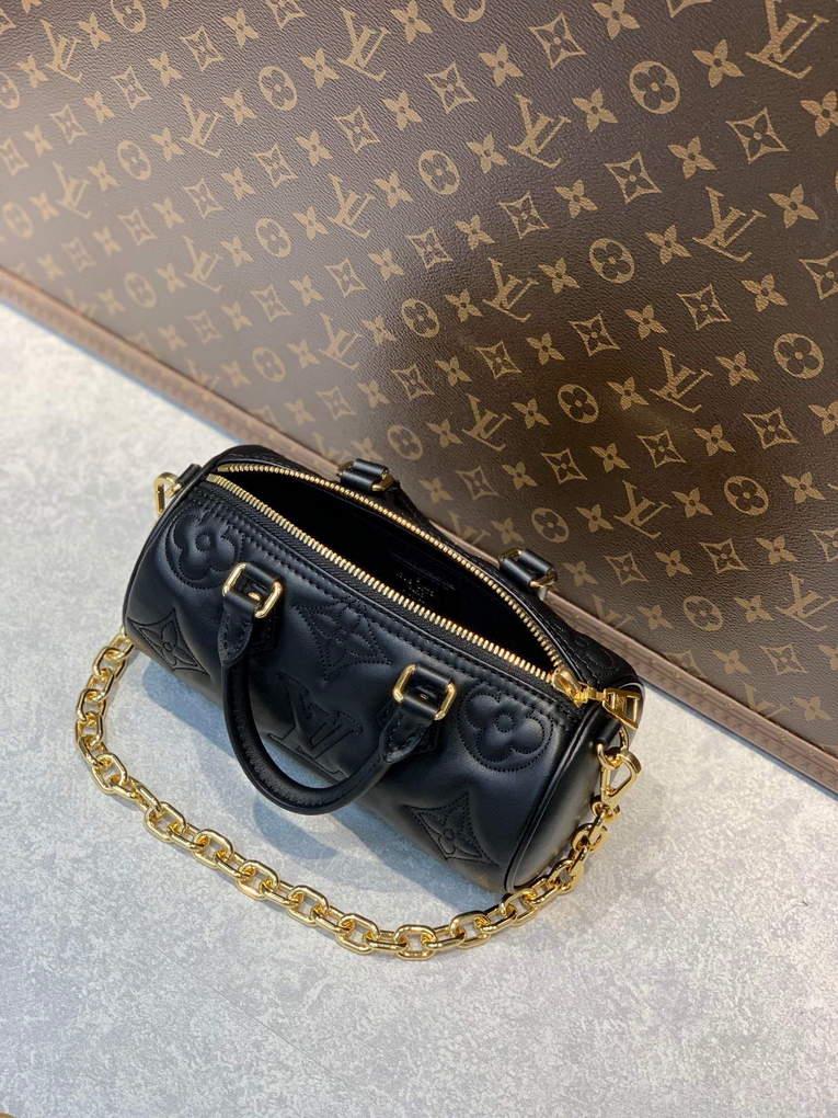 LV M59800 Louis Vuitton Papillon BB Handbag Black