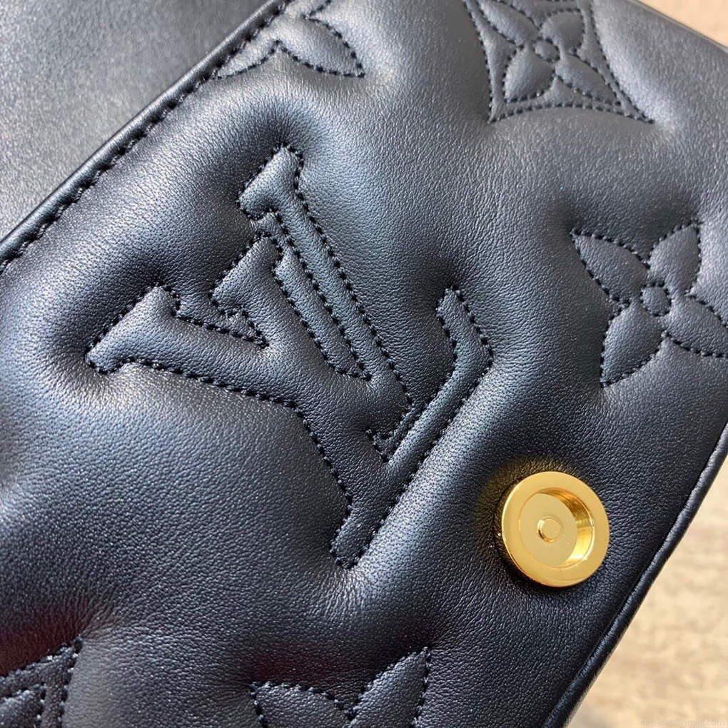 LV M81398 Louis Vuitton Wallet On Strap Bubblegram Black