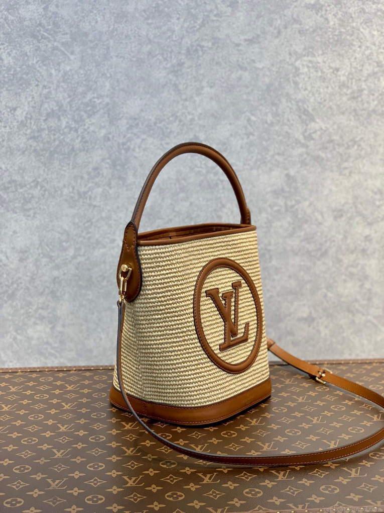 LV M59962 Louis Vuitton Petit Bucket Bag Caramel Brown