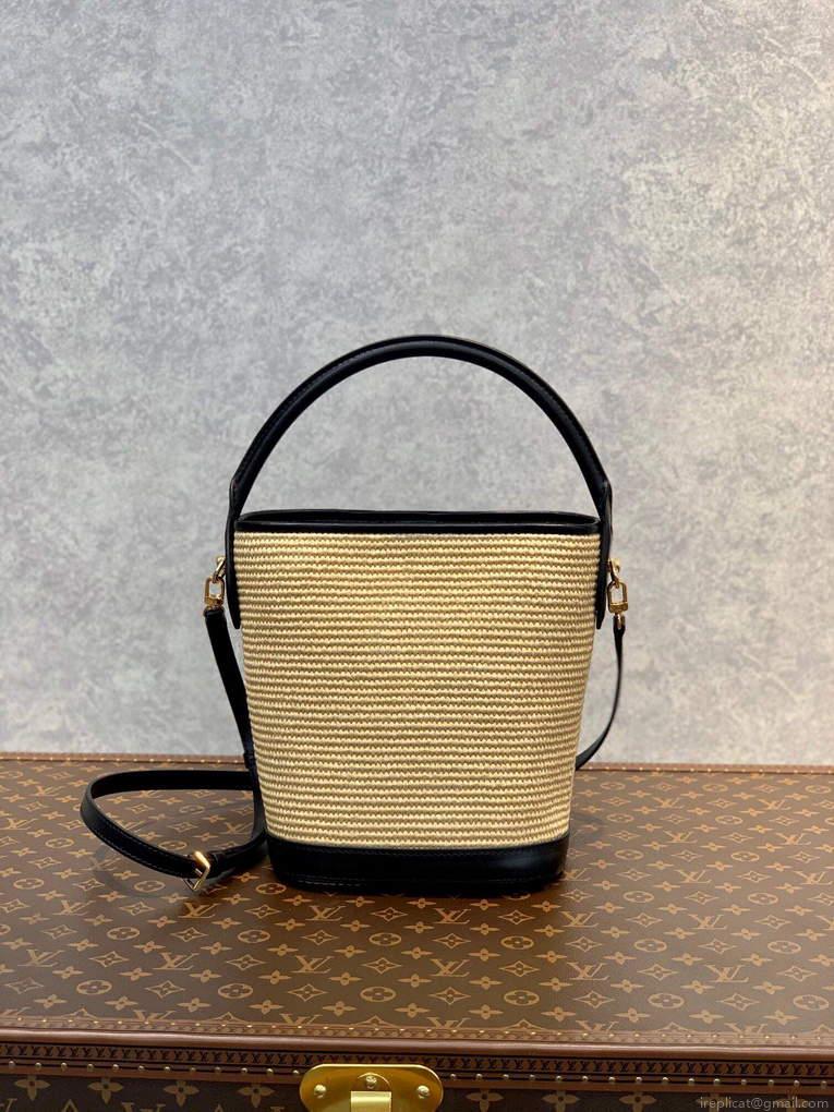LV M59961 Louis Vuitton Petit Bucket Bag Black