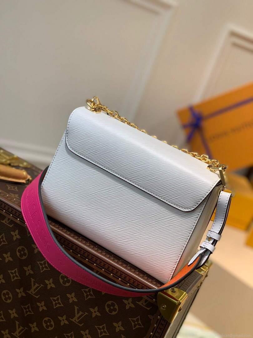 LV M57666 Louis Vuitton Twist MM Epi Handbag M57667 M57669 White
