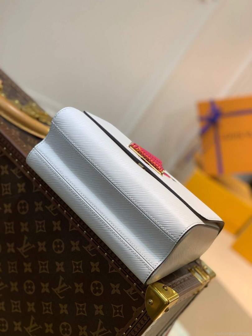 LV M57666 Louis Vuitton Twist MM Epi Handbag M57667 M57669 White