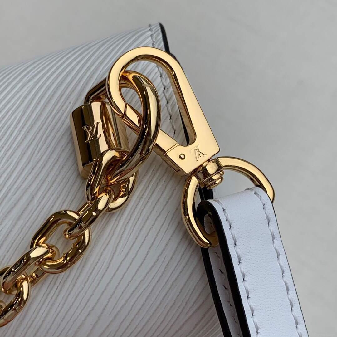 LV M57666 Louis Vuitton Twist MM Epi Handbag M57667 M57669 White