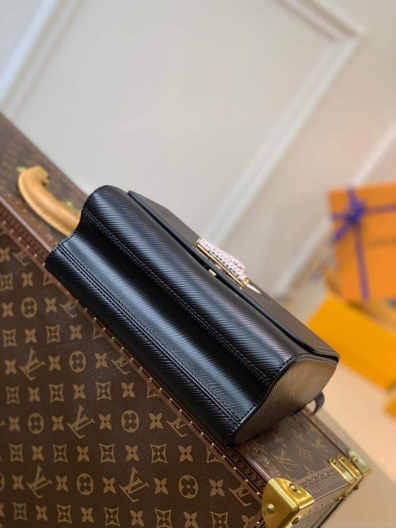LV M57667 Louis Vuitton Twist MM Epi Handbag M57666 M57669 Black