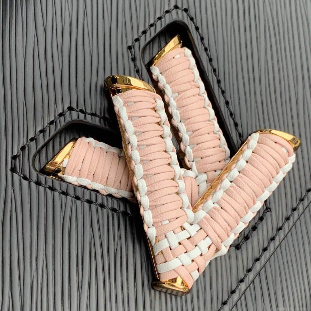 LV M57667 Louis Vuitton Twist MM Epi Handbag M57666 M57669 Black