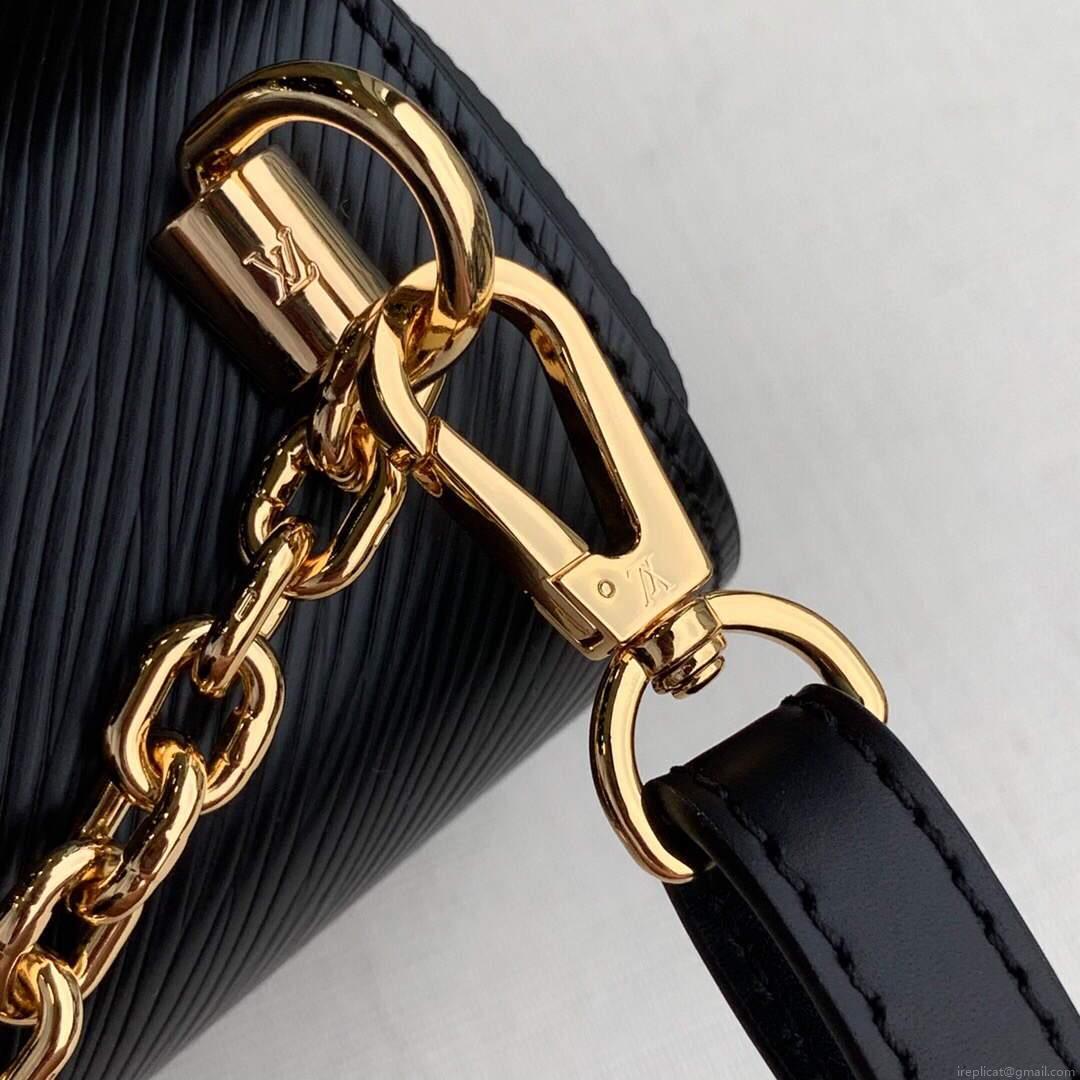 LV M57667 Louis Vuitton Twist MM Epi Handbag M57666 M57669 Black