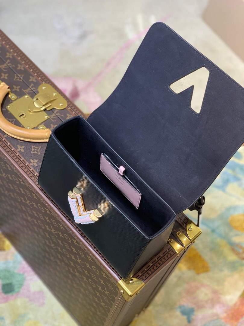 LV M57667 Louis Vuitton Twist MM Epi Handbag M57666 M57669 Black