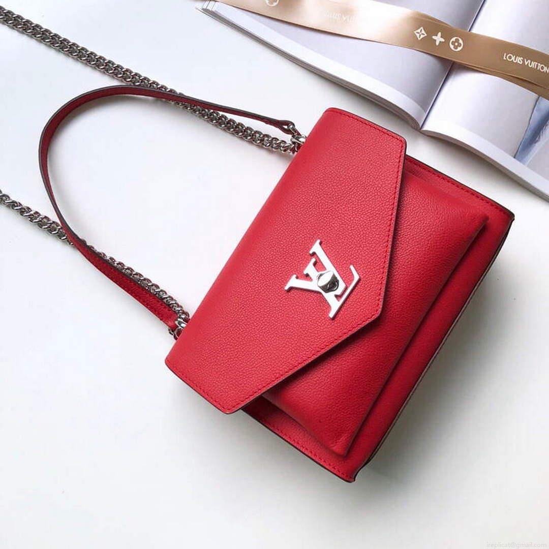 LV M56137 Louis Vuitton Mylockme Chain Bag Red