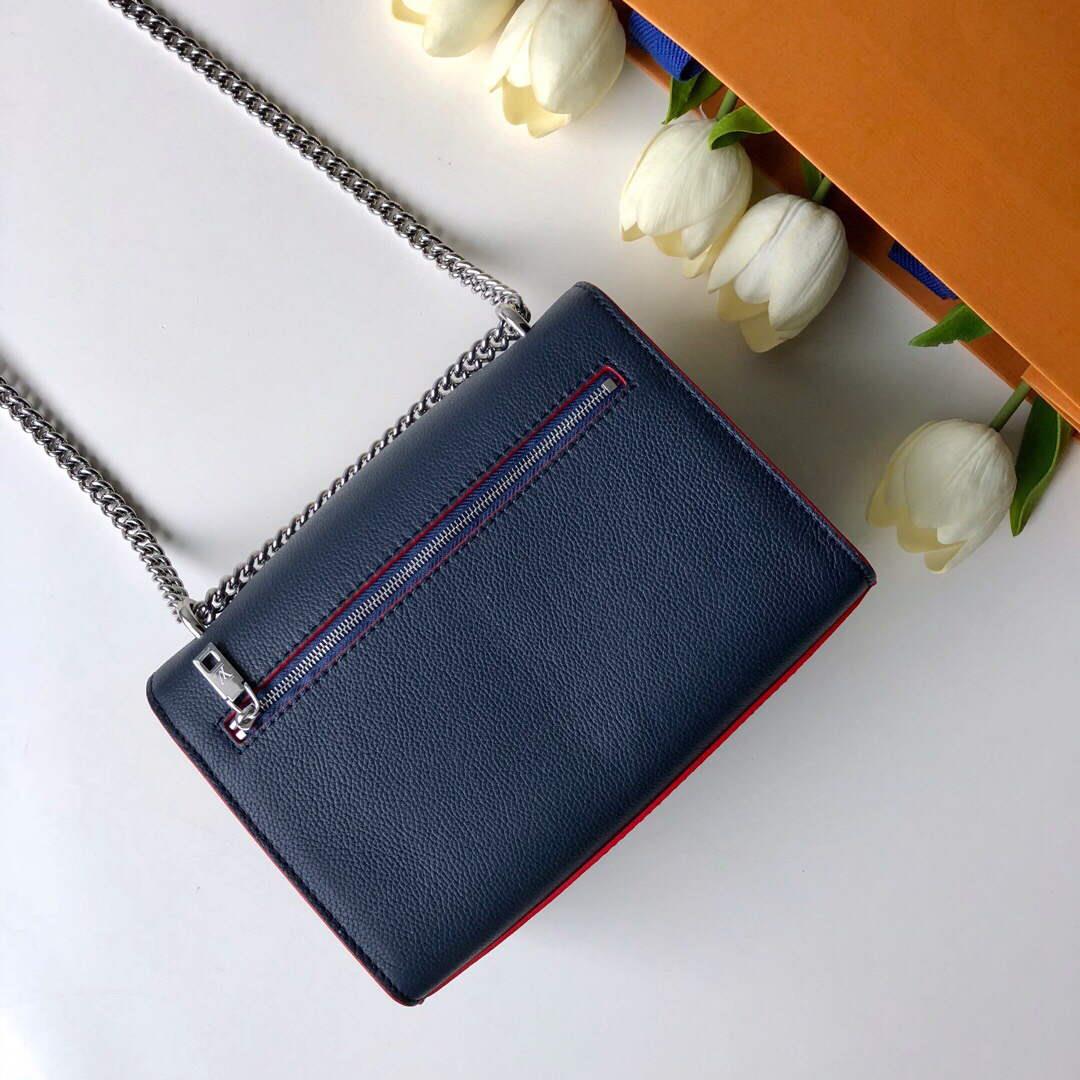 LV M56137 Louis Vuitton Mylockme Chain Bag Navy Blue