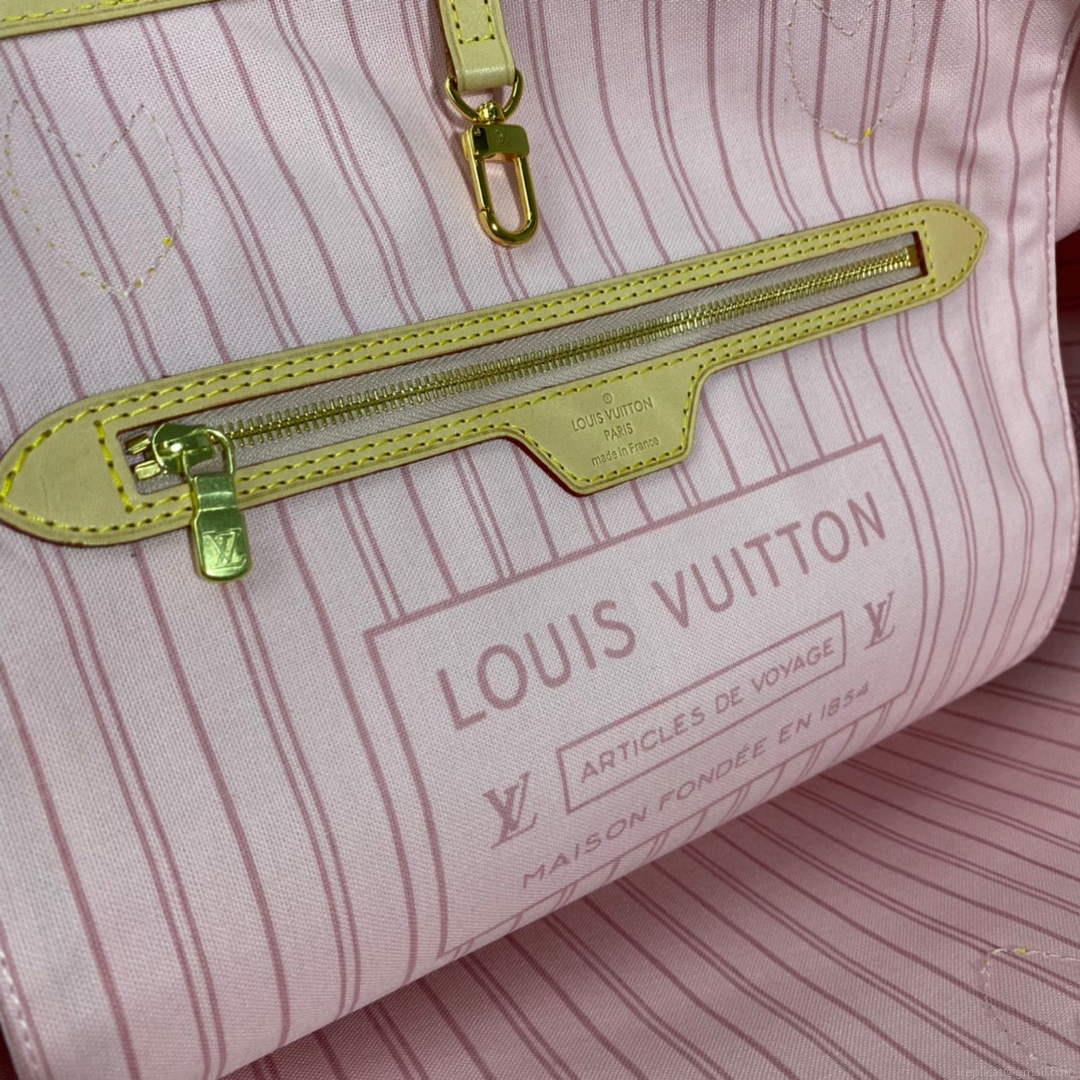Louis Vuitton LV N41604 Neverfull GM Damier Azur coated canvas
