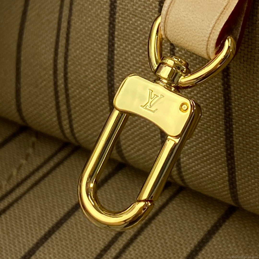 Louis Vuitton LV M40995 Neverfull MM Monogram Canvas Beige