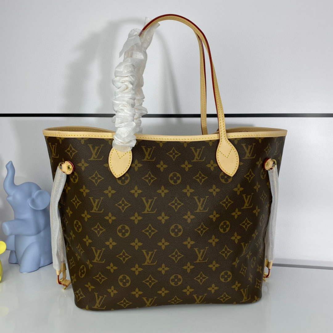 Louis Vuitton LV M50366 Neverfull MM Monogram Canvas Cerise Pink