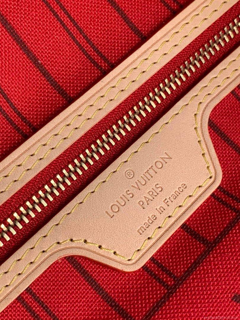 Louis Vuitton LV M41001 Neverfull PM Monogram Canvas Red