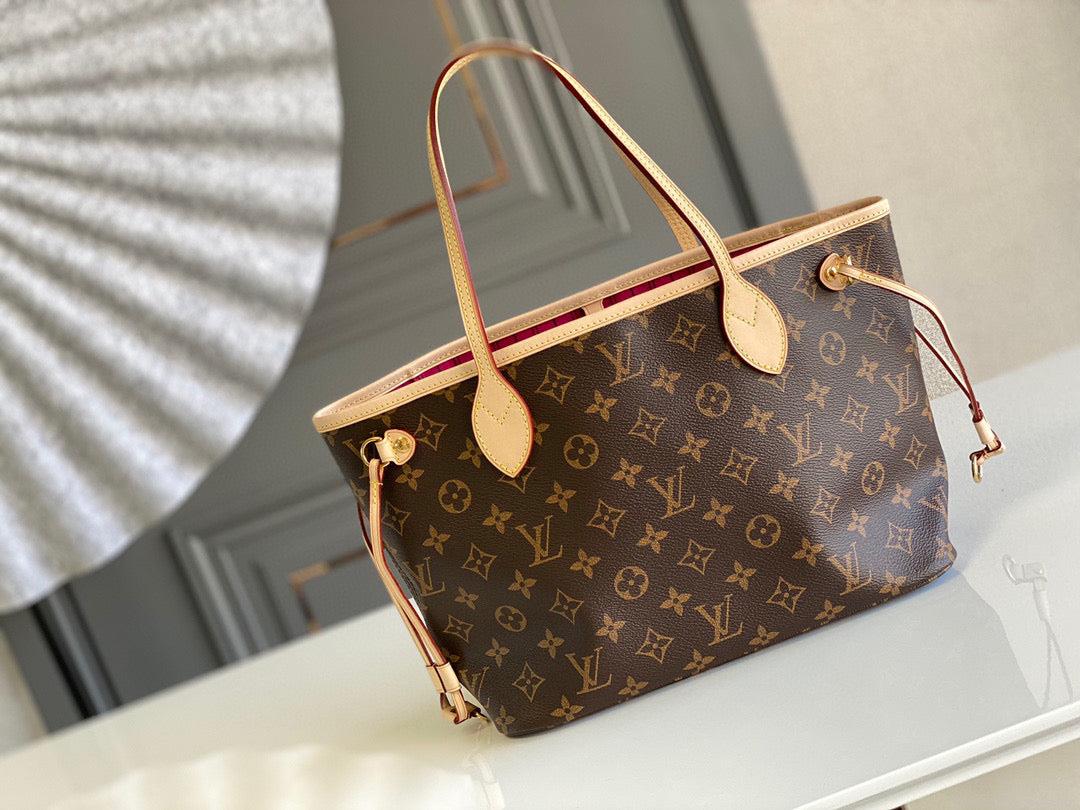 Louis Vuitton LV M41245 Neverfull PM Monogram Canvas Plum