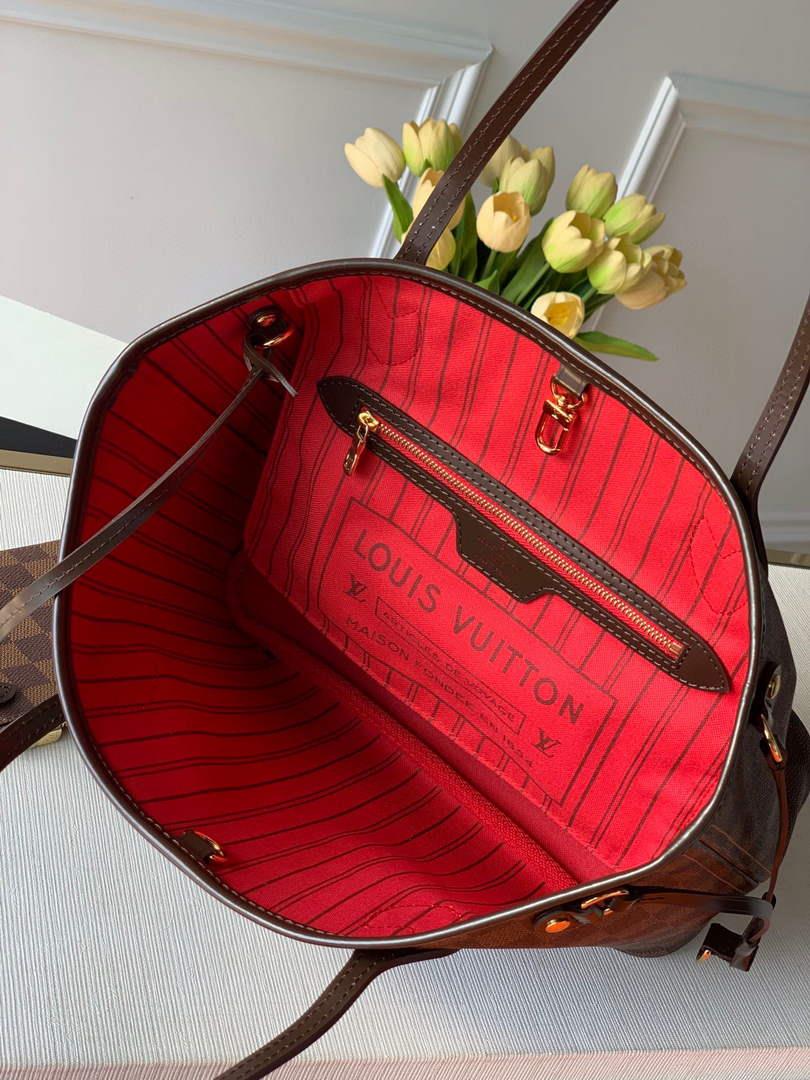 Louis Vuitton LV N41359 Neverfull PM Damier Ebene coated canvas