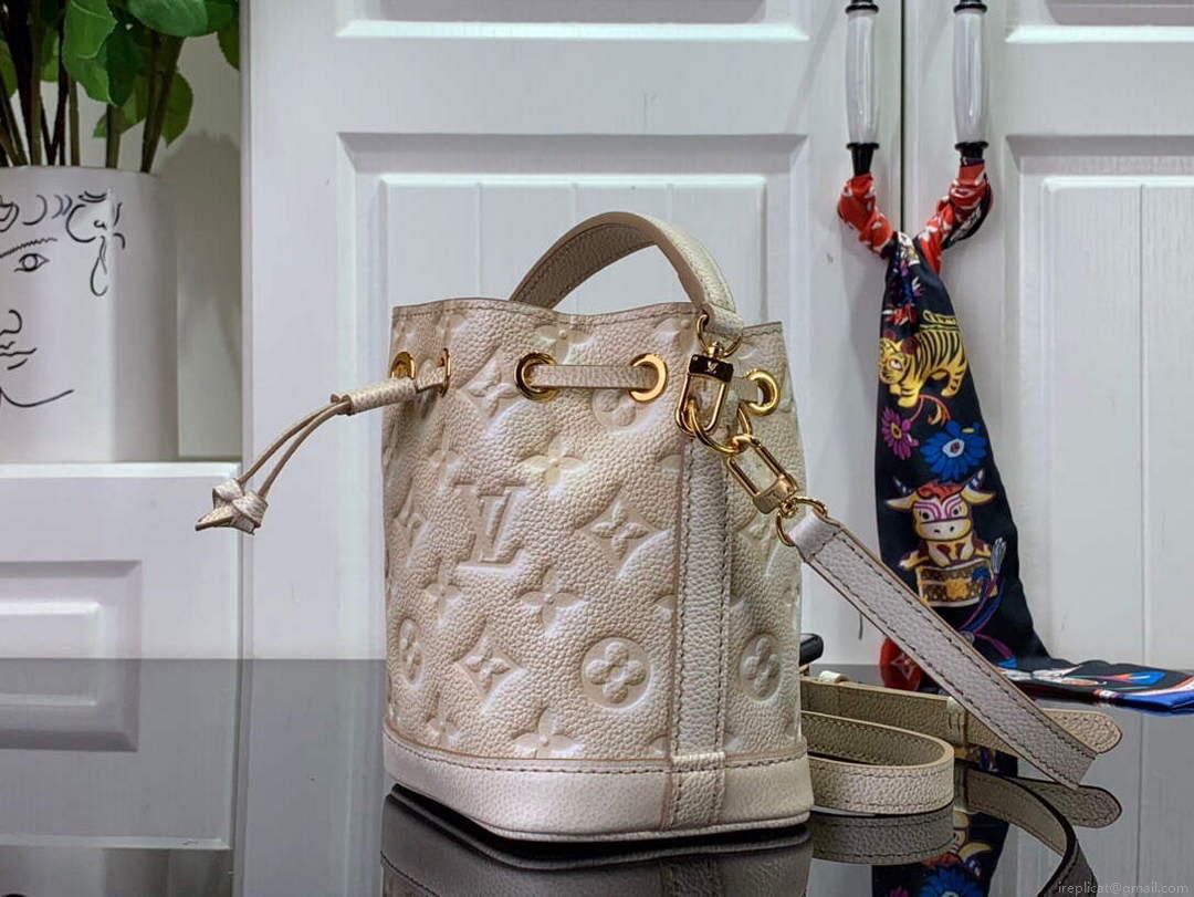 LV M81463 Louis Vuitton NANO NOÉ Bucket Bag Light Beige