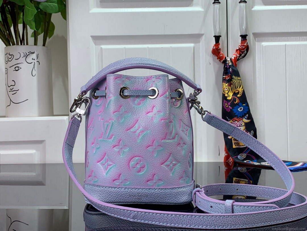 LV M81463 Louis Vuitton NANO NOÉ Bucket Bag Lilas Purple