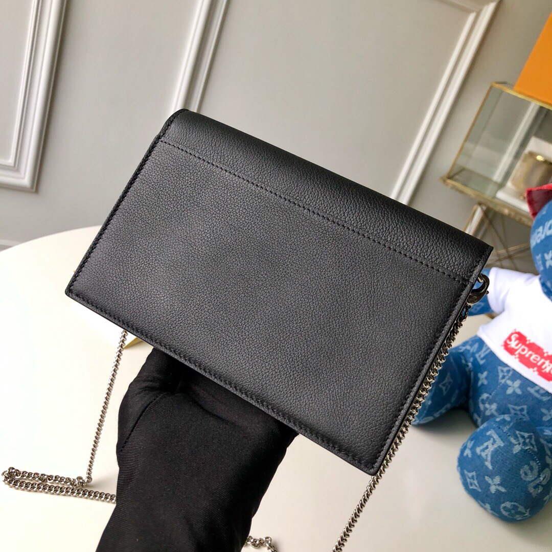 LV M63471 Louis Vuitton Mylockme Chain Pochette Black